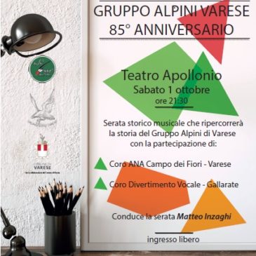 Ottantacinquesimo di fondazione del Gruppo Alpini Varese